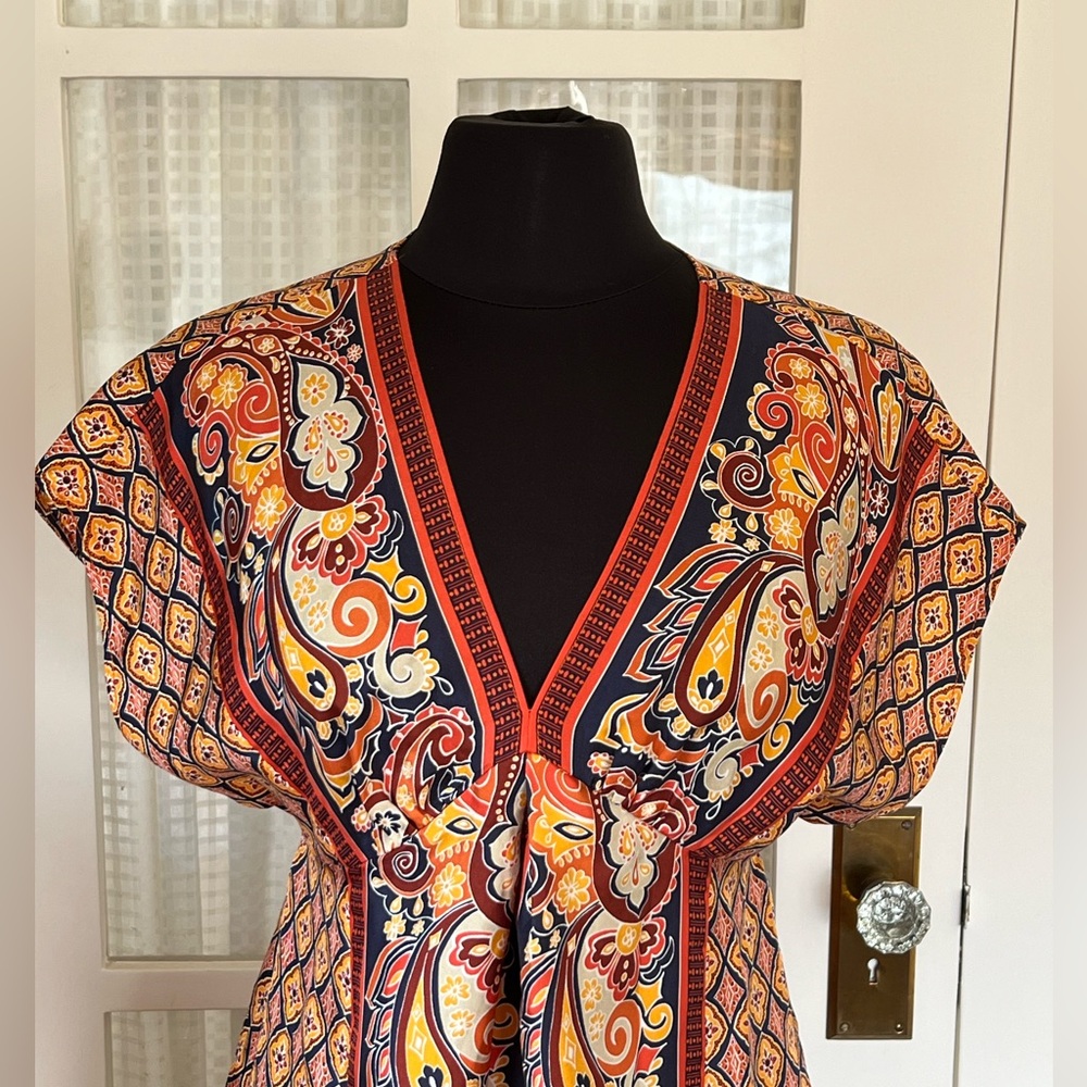 Banana Republic Multicolor Paisley Print Mini Dress - Picture 2 of 7